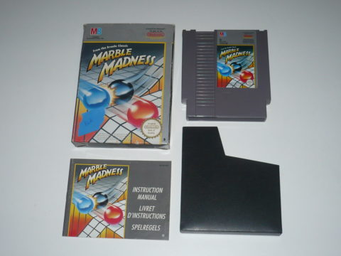 Photo du jeu Marble Madness sur Nintendo Entertainment System (NES).