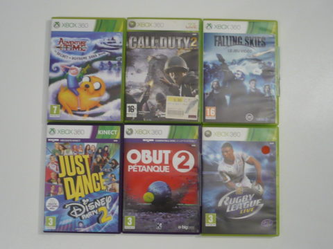 Lot de six jeux Xbox 360