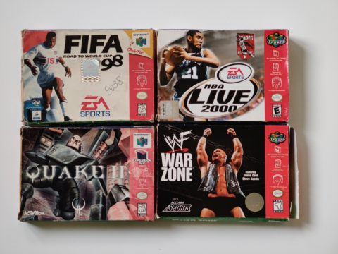 Quatre jeux Nintendo 64 en version américaine.