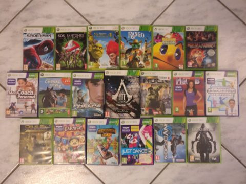 Lot de 19 jeux Xbox 360 ajoutés à ma collection.