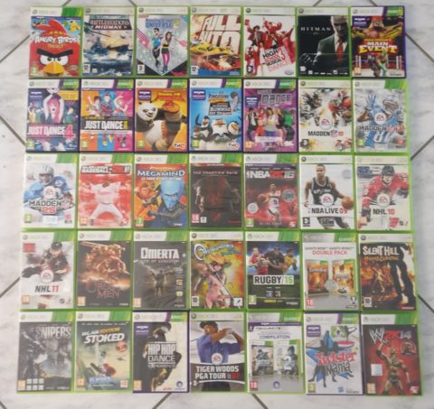 Photo d'un lot de 35 jeux Xbox 360