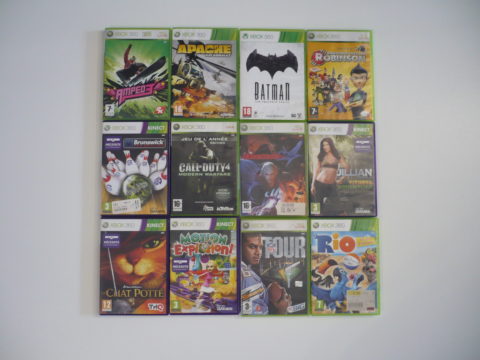 Lot de jeux Xbox 360 achetés en avril 2021