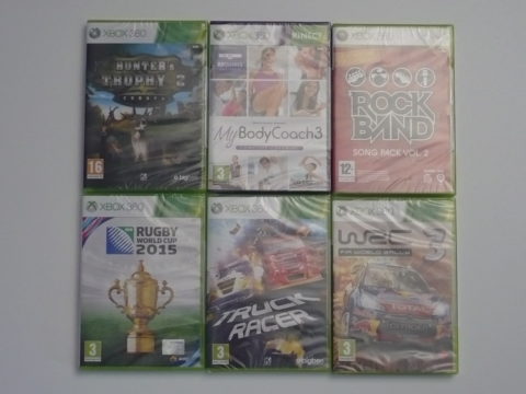 Six jeux neufs sur Xbox 360