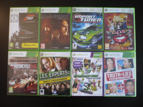 Lot de 8 jeux Xbox 360.