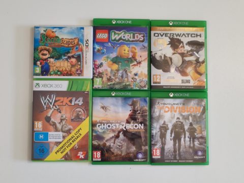 Jeux trouvés en brocante le 1er mai