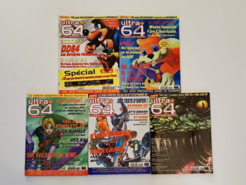 La série de magazines Ultra 64 au complet.